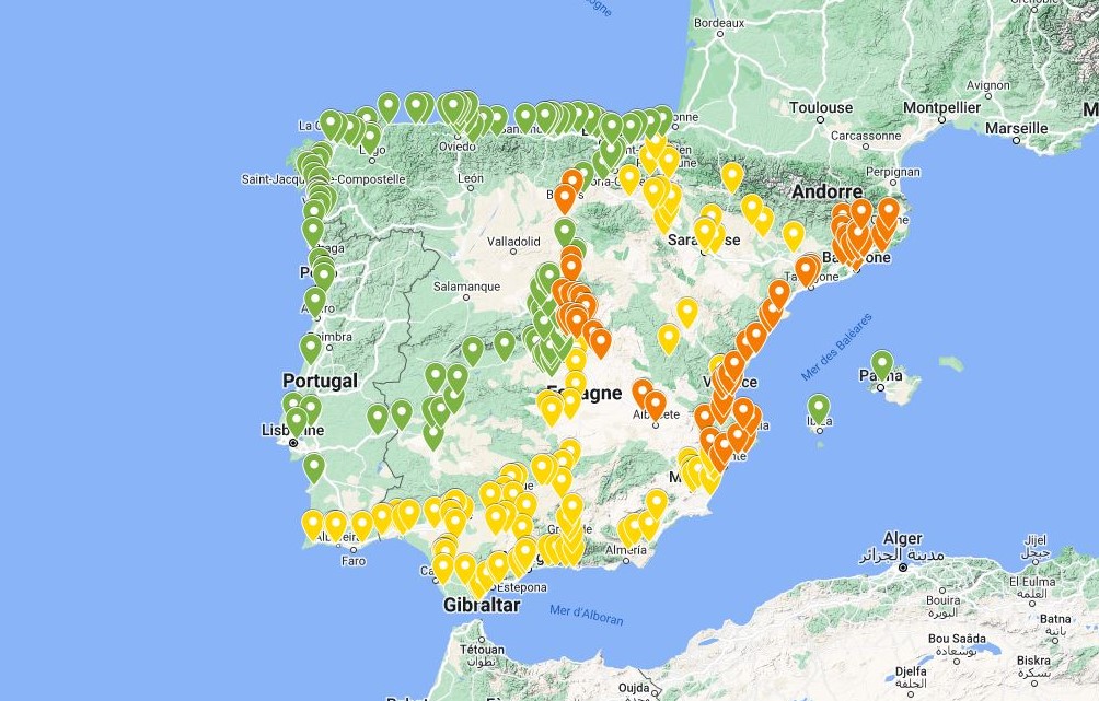 Carte tournées Espagne & Portugal